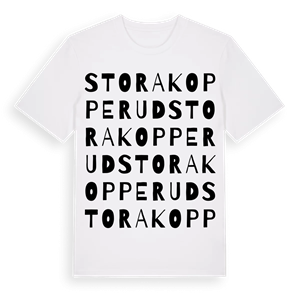 Stora Kopperud ordlek t-shirt – ekologisk bomull t-shirt från Pinshirt