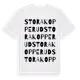 White t-shirt med Stora Kopperud ordlek t-shirt