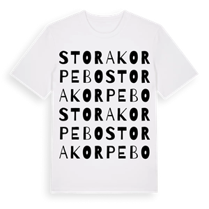 Stora Korpebo ordlek t-shirt – ekologisk bomull t-shirt från Pinshirt