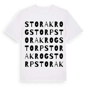Stora Krogstorp ordlek t-shirt – ekologisk bomull t-shirt från Pinshirt