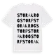 White t-shirt med Stora Krogstorp ordlek t-shirt