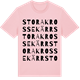 Pink Cotton t-shirt med Stora Krossekärr ordlek t-shirt
