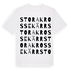 Stora Krossekärr ordlek t-shirt – ekologisk bomull t-shirt från Pinshirt