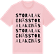 Pink Cotton t-shirt med Stora Lakenäs ordlek t-shirt