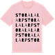 Pink Cotton t-shirt med Stora Lalarp ordlek t-shirt