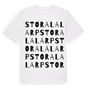 Stora Lalarp ordlek t-shirt – ekologisk bomull t-shirt från Pinshirt