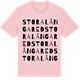 Pink Cotton t-shirt med Stora Långared ordlek t-shirt