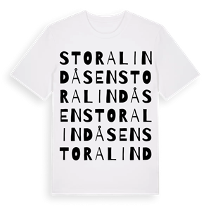 Stora Lindåsen ordlek t-shirt – ekologisk bomull t-shirt från Pinshirt