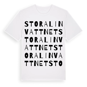 Stora Linvattnet ordlek t-shirt – ekologisk bomull t-shirt från Pinshirt