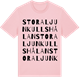 Pink Cotton t-shirt med Stora Ljunkullshålan ordlek t-shirt