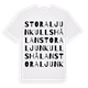 White t-shirt med Stora Ljunkullshålan ordlek t-shirt