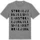 Mid Heather Gray t-shirt med Stora Ljunkullshålan ordlek t-shirt