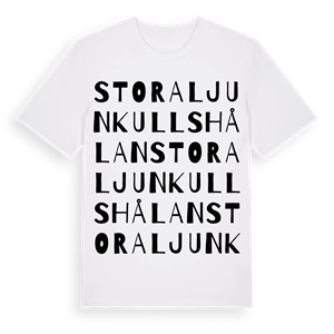 Stora Ljunkullshålan ordlek t-shirt – ekologisk bomull t-shirt från Pinshirt