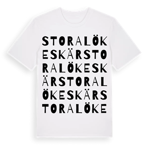 Stora Lökeskär ordlek t-shirt – ekologisk bomull t-shirt från Pinshirt