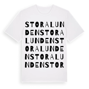 Stora Lunden ordlek t-shirt – ekologisk bomull t-shirt från Pinshirt
