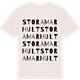 Vintage White t-shirt med Stora Marhult ordlek t-shirt
