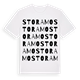 White t-shirt med Stora Mo ordlek t-shirt
