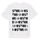 White t-shirt med Stora Mo ordlek t-shirt