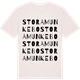 Vintage White t-shirt med Stora Munkebo ordlek t-shirt