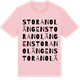 Pink Cotton t-shirt med Stora Nolängen ordlek t-shirt