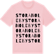 Pink Cotton t-shirt med Stora Noleby ordlek t-shirt