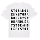 White t-shirt med Stora Noleby ordlek t-shirt