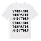 White t-shirt med Stora Noltorp ordlek t-shirt