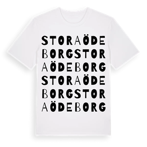Stora Ödeborg ordlek t-shirt – ekologisk bomull t-shirt från Pinshirt
