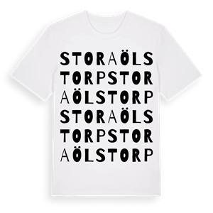 Stora Ölstorp ordlek t-shirt – ekologisk bomull t-shirt från Pinshirt