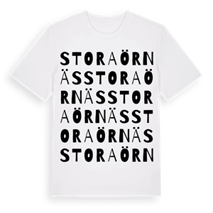 Stora Örnäs ordlek t-shirt – ekologisk bomull t-shirt från Pinshirt
