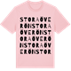 Pink Cotton t-shirt med Stora Överön ordlek t-shirt