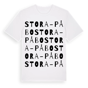 Stora-Påbo ordlek t-shirt – ekologisk bomull t-shirt från Pinshirt