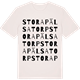 Vintage White t-shirt med Stora Pälsatorp ordlek t-shirt