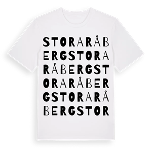 Stora Råberg ordlek t-shirt – ekologisk bomull t-shirt från PinShirt