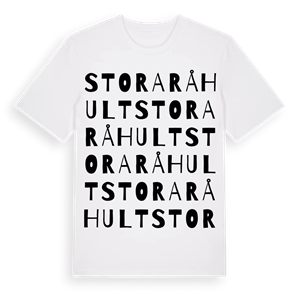 Stora Råhult ordlek t-shirt – ekologisk bomull t-shirt från Pinshirt