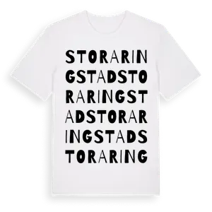 Stora Ringstad ordlek t-shirt – ekologisk bomull t-shirt från Pinshirt
