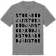 Mid Heather Gray t-shirt med Stora Rödjan ordlek t-shirt