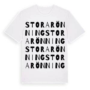 Stora Rönning ordlek t-shirt – ekologisk bomull t-shirt från Pinshirt