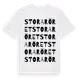 White t-shirt med Stora Röret ordlek t-shirt
