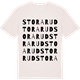 Vintage White t-shirt med Stora Rud ordlek t-shirt