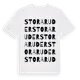 White t-shirt med Stora Ruder ordlek t-shirt