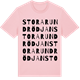 Pink Cotton t-shirt med Stora Rundrödjan ordlek t-shirt