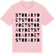 Pink Cotton t-shirt med Stora Rydet ordlek t-shirt
