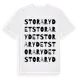 White t-shirt med Stora Rydet ordlek t-shirt