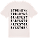 Vintage White t-shirt med Stora Ryk ordlek t-shirt