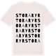 Vintage White t-shirt med Stora Ryr ordlek t-shirt