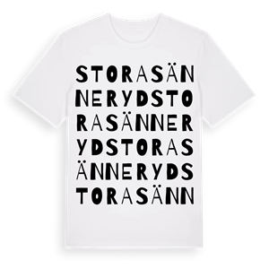 Stora Sänneryd ordlek t-shirt – ekologisk bomull t-shirt från Pinshirt