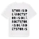 White t-shirt med Stora Sidländet ordlek t-shirt