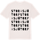 Vintage White t-shirt med Stora Sjötorp ordlek t-shirt
