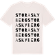 Vintage White t-shirt med Stora Skyberg ordlek t-shirt